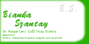 bianka szantay business card